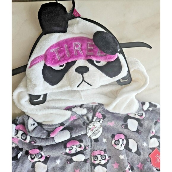 New Holiday Time Women's Cute Panda Sleepwear with Hood, NWT - Picture 2 of 12
